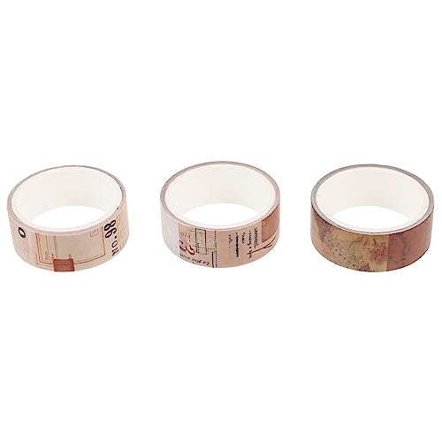 Operitacx 3 Rollen Vintage Washi Tape Klebeband DIY Bastelband Vielseitig Einsetzbar für Scrapbooking Journaling Dekoration Einfach Abreißbar Rückstandsfrei Tragbar Kreative Operitacx 3 Rollen Vintage Washi Tape Klebeband DIY Bastelband Vielseitig Einsetzbar für Scrapbooking Journaling Dekoration Einfach Abreißbar Rückstandsfrei Tragbar Kreative von Operitacx