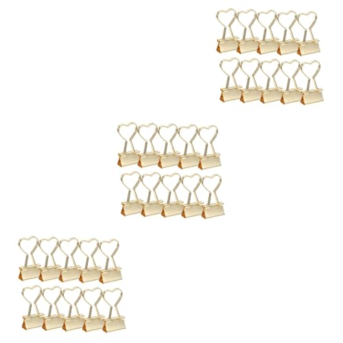 Operitacx 3 Sätze Binder Clips Bunte Büroklammern Für Notizen Dokumente Wiederverwendbare Metallclips Für Büro Zuhause Vielseitige Klammern Für Rechnungen Fotos 10 Stück * 3 von Operitacx