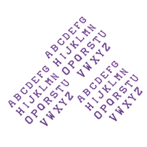 Operitacx 3 Sätze Bügelbuchstaben Patches A-z aus Filz Alphabet Applikationen zum Aufnähen Lila für Jacken Kleidung Taschen Rucksäcke Lernspielzeug von Operitacx