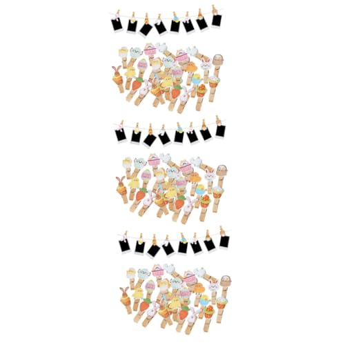 Operitacx 3 Sätze Cartoonclip Kleine Wäscheklammern Für Fotos Bilder-Organizer-Clips Miniclips Mini-wäscheklammern Für Fotos Fotoclips Für Bilder Hölzern 70 Stück * 3 von Operitacx
