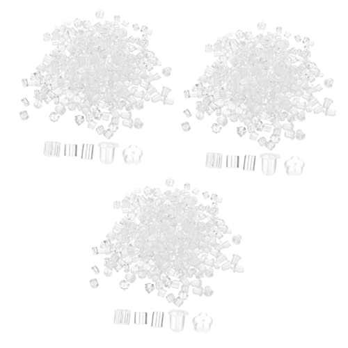 Operitacx 3 Sätze Diy Ohrnadel Aus Kunststoff Unterstützungen Rückseiten Für Ohrringe Ersatz Ohrringstecker Ohrringe Set Durchbohrte Ohrringrückseiten Gummirücken Für Ohrringe 300 Stück * 3 von Operitacx