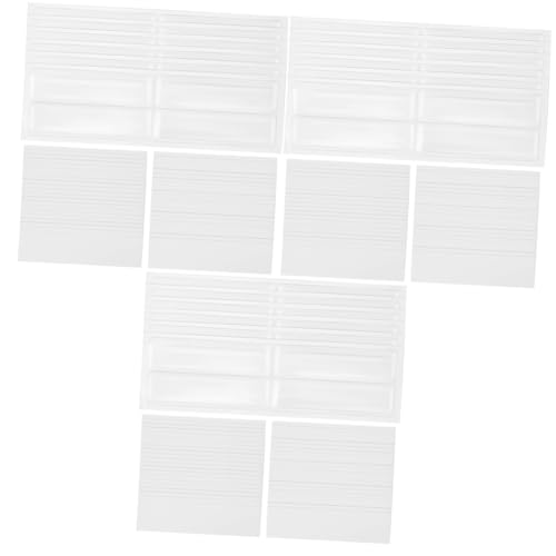 Operitacx 3 Sätze Klarer Selbstklebender Etikettenhalter mit Papierlabels Etikettenpockets und Papieretiketten für Büro Schule und Zuhause Vielseitige Beschriftungslösung für Glatte von Operitacx