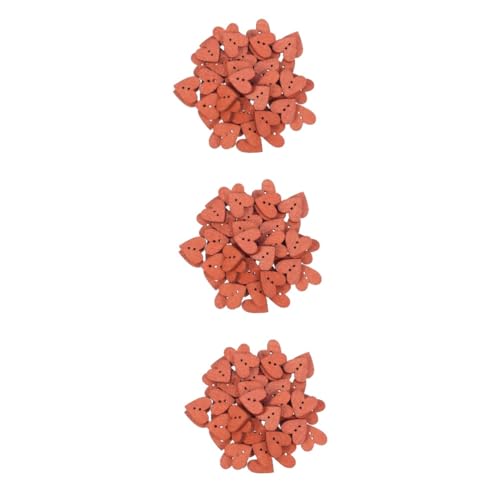 Operitacx 3 Sätze Kleiderknopf Geformt Tasten Blau Empfindlich Ausgefallene Knöpfe Herzen Praktischer Knopf Holzknopfdekor Knopf Für Diy Diy-taste Diy-knopf Aus Holz Hölzern 100 Stück * 3 von Operitacx
