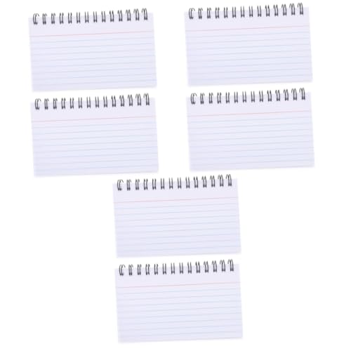 Operitacx 3 Sätze Klein Notizblock Spiral Notizbuch Mit Ring Pocket Plan Notizblöcke Für Schule Und Büro Für Lernkarten Und Persönliche Notizen Weiß 2 Stücke * 3 von Operitacx
