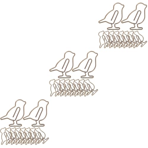 Operitacx 3 Sätze Kreative Büroklammern Aus Metall Mit Antikem Vogel Design Dekorative Clips Für Dokumente Notizen Und Geschenkverpackungen Vielseitig Einsetzbar Für Büro Und 20 Stück * 3 von Operitacx