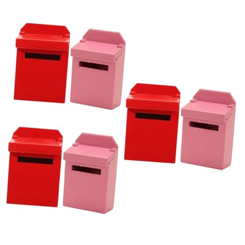 Operitacx 3 Sätze Miniatur Briefkasten Modell Bunte Holzfiguren Für Puppenhäuser Kreative Dekoration Leicht Und Handlich Für Garten Und Spielzeuggestaltung 2 Stücke * 3 von Operitacx