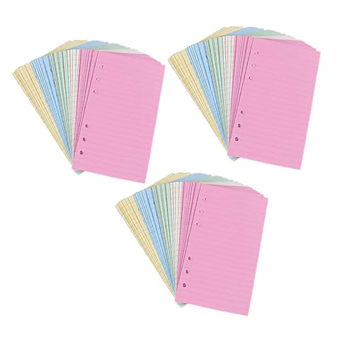 Operitacx 3 Sätze Nachfüllpapier Pack Liniert Bunt Sechsfach Gelocht Glatte Oberfläche für Ringbuch Einlagen Notizbuch Einlageblätter für Schreiben Zeichnen Journal Büro Schule Operitacx 3 Sätze Nachfüllpapier Pack Liniert Bunt Sechsfach Gelocht Glatte Oberfläche für Ringbuch Einlagen Notizbuch Einlageblätter für Schreiben Zeichnen Journal Büro Schule von Operitacx