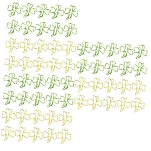 Operitacx 3 Sätze Niedliche Papierclips Kleeblatt Design Kreative Büroklammern Für Notizen Dokumente Und Lesezeichen Langlebige Papierclips Für Schule Und Büro 20 Stück * 3 von Operitacx