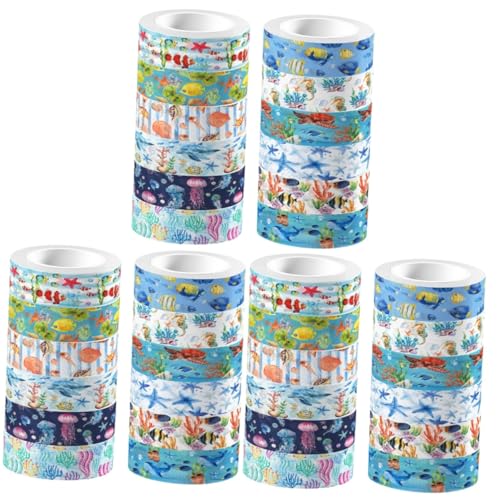 Operitacx 3 Sätze Ocean Animals Washi Tape Set Dekoratives Klebeband Mit Meereslebewesen Für Diy Projekte Und Scrapbooking Transparentes Design Für Kreative Anwendungen 12 Rollen * 3 Operitacx 3 Sätze Ocean Animals Washi Tape Set Dekoratives Klebeband Mit Meereslebewesen Für Diy Projekte Und Scrapbooking Transparentes Design Für Kreative Anwendungen 12 Rollen * 3 von Operitacx