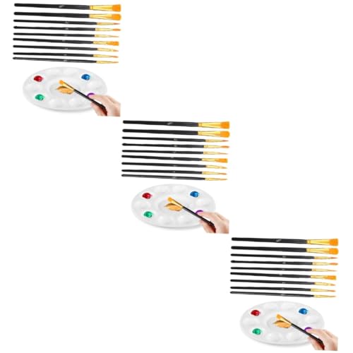 Operitacx 3 Sätze Pinselset Für Öl Aquarell Und Acrylmalerei Teiliges Nylon Pinselset Mit Mischpalette Für Künstler Und Anfänger Leicht Langlebig Und Komfortabel Der Handhabung 10 Stück * 3 Operitacx 3 Sätze Pinselset Für Öl Aquarell Und Acrylmalerei Teiliges Nylon Pinselset Mit Mischpalette Für Künstler Und Anfänger Leicht Langlebig Und Komfortabel Der Handhabung 10 Stück * 3 von Operitacx