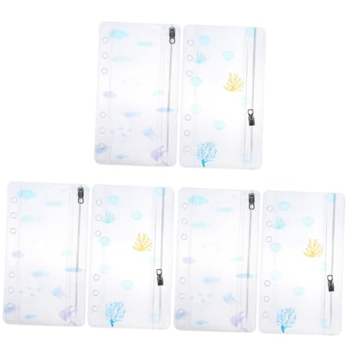 Operitacx 3 Sätze Pvc Reißverschluss Ordner Handbuch Zubehör Ring Binder Tasche Für Loseblatt Notizen Robuste Tragbare Aufbewahrung Für Dokumente Und Karten Kleine Fische 2 Stück * 3 von Operitacx