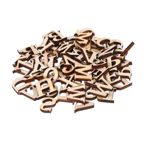 Operitacx 3 Sätze Teilig Holzbuchstaben Großbuchstaben Alphabet Unbemalt DIY Basteln Lernspielzeug für Frühe Bildung Handwerk Dekoration von Operitacx