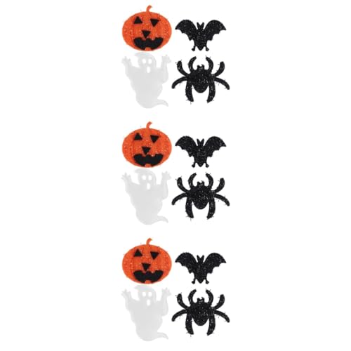 Operitacx 3 Sätze Teiliges Halloween Diy Patches Mit Fledermaus Kürbis Spinne Und Geist Bestickte Stoffapplikationen Für Kreative Bastelprojekte Und Kleidung Dekoration 60 Stück * 3 von Operitacx