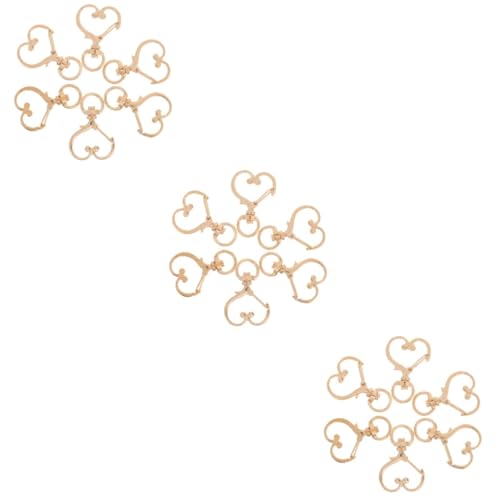Operitacx 3 Sätze Teiliges Herz Schlüsselring Goldene Diy Taschenverschlüsse Für Handtaschen Rucksäcke Gürtel Und Mehr Für Kreative Bastelprojekte 6 Stück * 3 Operitacx 3 Sätze Teiliges Herz Schlüsselring Goldene Diy Taschenverschlüsse Für Handtaschen Rucksäcke Gürtel Und Mehr Für Kreative Bastelprojekte 6 Stück * 3 von Operitacx
