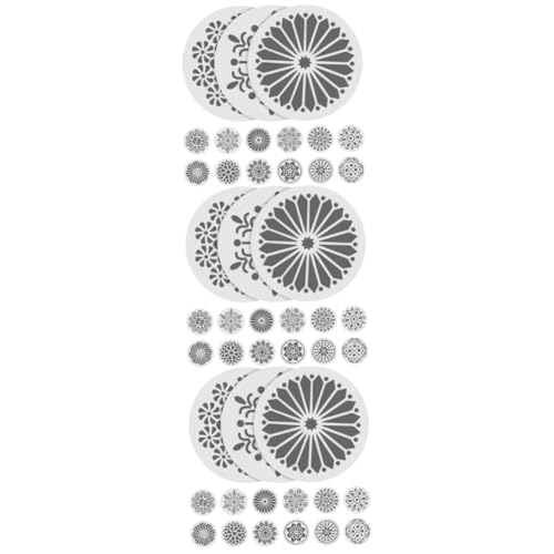 Operitacx 3 Sätze Teiliges Mandala Schablonen Für Diy Wandgestaltung Wiederverwendbare Malvorlagen Für Dekoration Wänden Stoffen Fliesen Und Möbeln 24 Stück * 3 von Operitacx