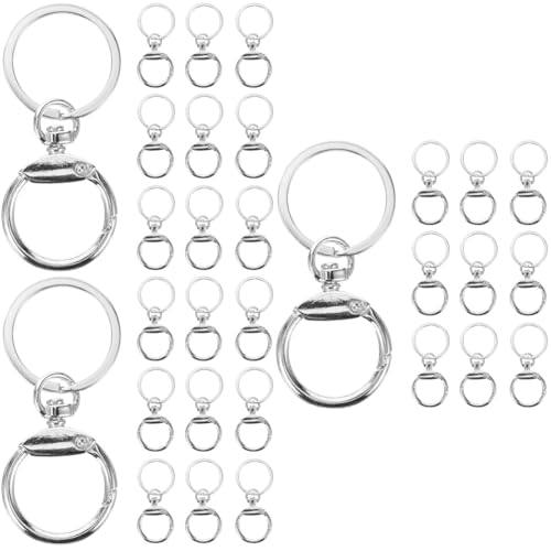Operitacx 3 Sätze Teiliges Schlüsselring Clips Zinklegierung Flache Diy Schlüsselanhänger Praktische Schlüsselbund Verschlüsse Für Kreative Projekte 10 Stück * 3 von Operitacx