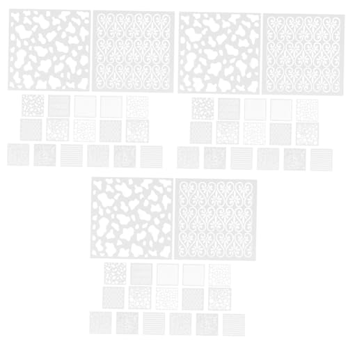 Operitacx 3 Sätze Teiliges Wiederverwendbares Schablonen Set Für Zeichnungen Geometrische Muster Für Kunst Diy Projekte Und Handwerk Für Wände Fenster Karten Und Mehr 18 Stück * 3 von Operitacx