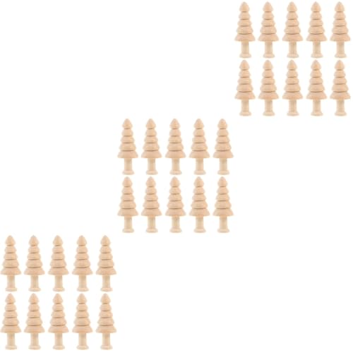 Operitacx 3 Sätze Unfertige Holz Weihnachtsbaum Dekorationen Mini Diy Bäume Für Kreative Bastelprojekte Für Weihnachten Große Holzfiguren Zum Bemalen Und Gestalten 10 Stück * 3 von Operitacx