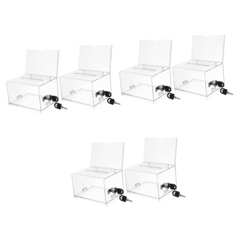 Operitacx 3 Sätze Visitenkartenbox Transparente Spendenbox Mit Schloss Für Veranstaltungen Hochzeiten Und Abstimmungen Praktische Kartenaufbewahrung Mit Wechselbaren Schildern 2 Stücke * 3 Operitacx 3 Sätze Visitenkartenbox Transparente Spendenbox Mit Schloss Für Veranstaltungen Hochzeiten Und Abstimmungen Praktische Kartenaufbewahrung Mit Wechselbaren Schildern 2 Stücke * 3 von Operitacx