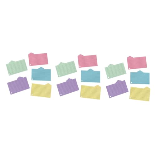 Operitacx 3 Sätze Vokabelheft Aus Notizpapier Lernen Ungefüttert Mit Index Registerkarten Karteikarten Notizbilder Linierte Notizkarten Meeting-notizbücher Lernmaterialien 125 Blätter * 3 von Operitacx