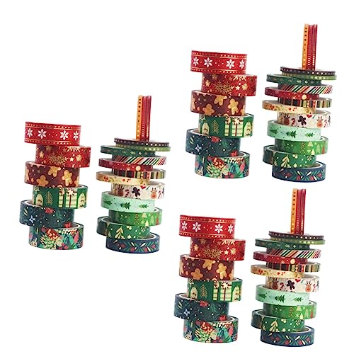Operitacx 3 Sätze Weihnachts Washi Tapes Im Dekorative Klebebänder Für Diy Projekte Und Weihnachtsfeiern Mit Verschiedenen Festlichen Mustern Für Basteln Und Scrapbooking 21 Rollen * 3 von Operitacx