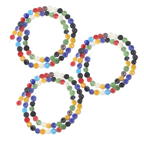 Operitacx 3 Saiten Vintage Glasperlen Bunt Flach Rund mit Stränge für DIY Schmuckherstellung Armbänder Haarschmuck Kreative Bastelperlen Zubehör Operitacx 3 Saiten Vintage Glasperlen Bunt Flach Rund mit Stränge für DIY Schmuckherstellung Armbänder Haarschmuck Kreative Bastelperlen Zubehör von Operitacx