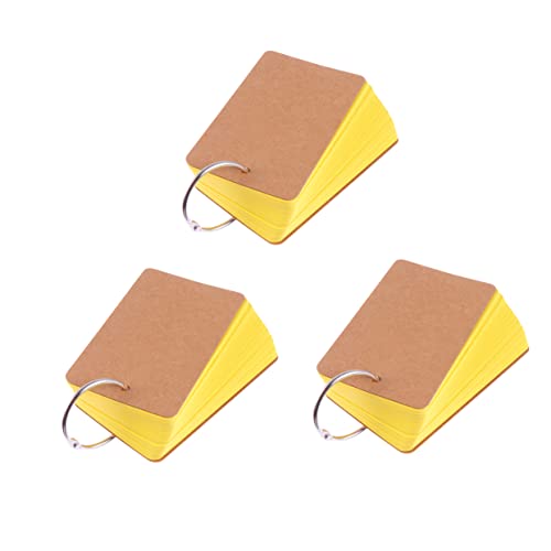 Operitacx 3 Stück Blanko Notizkarten mit Metallring Kompakter Pocket Notepad für Schule Büro Gelochte Memo Pads Vielseitig Verwendbar Praktische Blöcke Hefte Karten Beschriften Gelb Operitacx 3 Stück Blanko Notizkarten mit Metallring Kompakter Pocket Notepad für Schule Büro Gelochte Memo Pads Vielseitig Verwendbar Praktische Blöcke Hefte Karten Beschriften Gelb von Operitacx