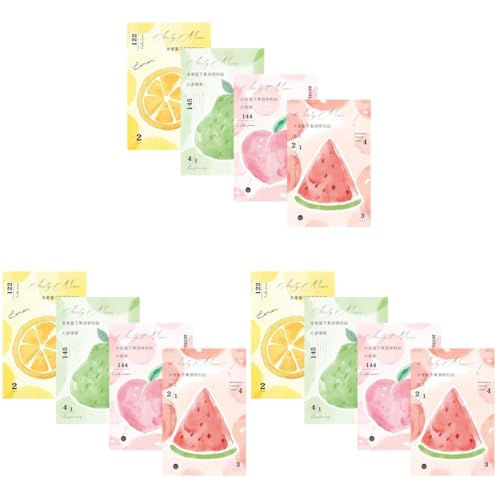 Operitacx 3 Stück Bücher Frucht Notizblock Notizblöcke Abreißen Kawaii Memo Pads für Schule und Büro Handliche Planungshilfen für Studenten Lehrer und Berufstätige von Operitacx