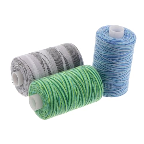 Operitacx 3 Stück Buntes Leder Nähgarn Stickgarn Zum Nähen Allzweckgarn Handquiltgarn Spulen Nähgarn Nähzubehör Nähgarn Set Aus Polyester von Operitacx