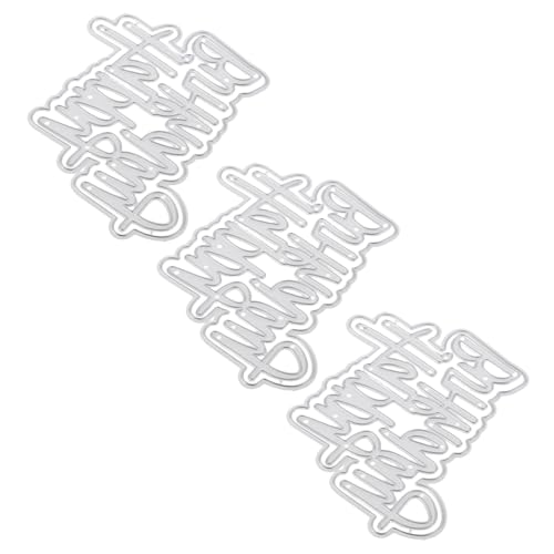 Operitacx 3 Stück Happy Birthday Stanzformen Teilig Carbonstahl Prägeschablonen für Scrapbooking Papierkarten DIY Metall Stanzschablonen Präzise Schneidvorlagen Operitacx 3 Stück Happy Birthday Stanzformen Teilig Carbonstahl Prägeschablonen für Scrapbooking Papierkarten DIY Metall Stanzschablonen Präzise Schneidvorlagen von Operitacx