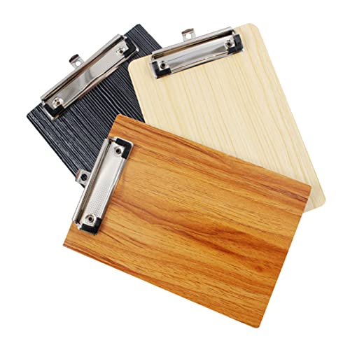 Operitacx 3 Stück Holzschreiber -Board -Clip große Zwischenablage Klemmbrett mit Speicher Speicher-Zwischenablage Büro Planke holz klemmbretter Schreibtafeln verdicken Synthetische Folie von Operitacx