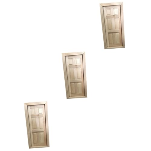 Operitacx 3 Stück Maßstab Weiße DIY Tür Puppenhaus Möbel Modell Miniatur Dekoration für Puppenhaus Basteln und Kinderzimmer Accessoire Operitacx 3 Stück Maßstab Weiße DIY Tür Puppenhaus Möbel Modell Miniatur Dekoration für Puppenhaus Basteln und Kinderzimmer Accessoire von Operitacx