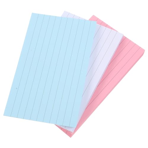 Operitacx 3 Stück Memo Pad Bunte Haftnotizen Liniert Selbstklebend Praktisch für Schule und Büro für Notizen Erinnerungen und Organisation von Operitacx