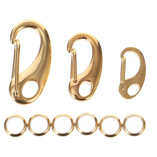 Operitacx 3 Stück Teiliges Edelstahl Hundemarken Karabiner mit Ringen Robuster Leichter Haustier Clip für Hunde Verschleißfest und Langlebig von Operitacx