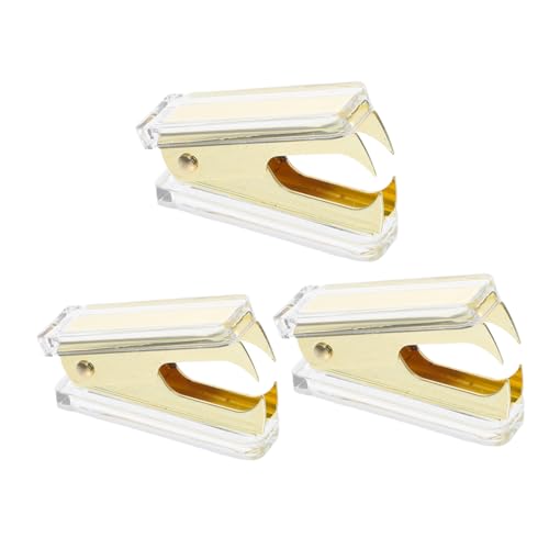 Operitacx 3 Stück Teiliges Ergonomischer Transparenter Acryl-heftklammerentferner mit Goldenem Akzent Leichter Handlicher Nagelentferner für Büro Zuhause und Reisen Komfortabel Effizient Operitacx 3 Stück Teiliges Ergonomischer Transparenter Acryl-heftklammerentferner mit Goldenem Akzent Leichter Handlicher Nagelentferner für Büro Zuhause und Reisen Komfortabel Effizient von Operitacx