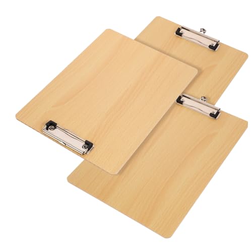 Operitacx 3 Stück Teiliges Holz Klemmbrett Multifunktionale Schreibtafel für Büro Schule und Zuhause Stabiler Dokumentenhalter mit Clip für Sicheres Schreiben und Organisieren von Operitacx