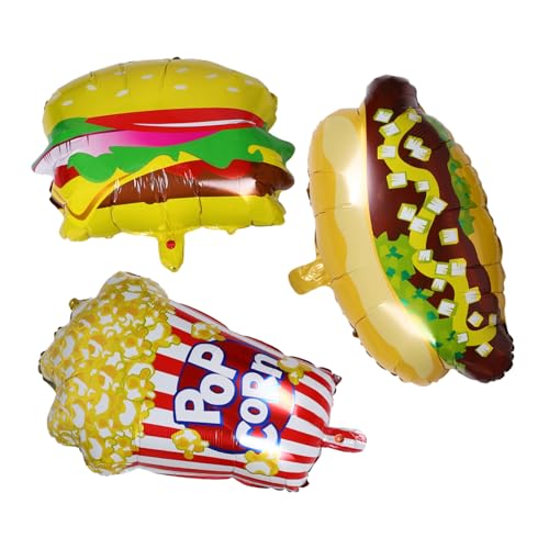Operitacx 3stücke Hotdog-folienballons Popcorn-balloons Und Burger-balloons Für Geburtstagsparty-dekorationen Filmabend-partyzubehör Picknick Grillen Und Partys Operitacx 3stücke Hotdog-folienballons Popcorn-balloons Und Burger-balloons Für Geburtstagsparty-dekorationen Filmabend-partyzubehör Picknick Grillen Und Partys von Operitacx