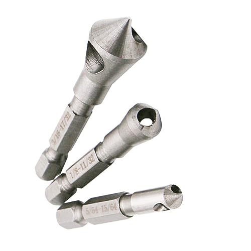Operitacx 3 Stück Teiliges Senkbohrer Set für Hochwertige Entgrater Werkzeuge zum Entfernen von für Präzises von Löchern Geeignet Operitacx 3 Stück Teiliges Senkbohrer Set für Hochwertige Entgrater Werkzeuge zum Entfernen von für Präzises von Löchern Geeignet von Operitacx