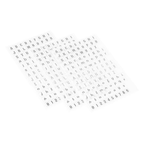 Operitacx 3 Stück Teiliges Transparentes Silikonstempel Set Alphabet und Zahlenstempel für Scrapbooking Journaling Diy Karten und Kreative Projekte von Operitacx