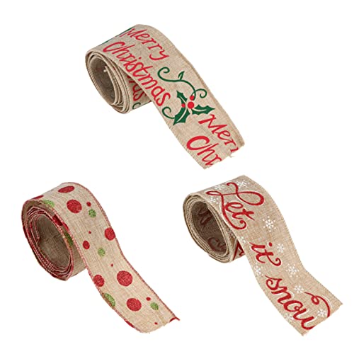 Operitacx 3 Stück Teiliges Weihnachtsdekorationsband aus Langlebigem Material Stilvolles Weiches Geschenkband mit Leuchtenden Farben Vielseitig Einsetzbar für Verpackung Basteln und Operitacx 3 Stück Teiliges Weihnachtsdekorationsband aus Langlebigem Material Stilvolles Weiches Geschenkband mit Leuchtenden Farben Vielseitig Einsetzbar für Verpackung Basteln und von Operitacx