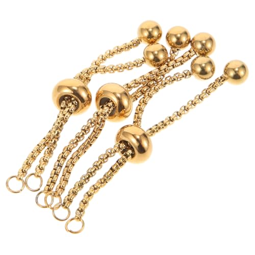 Operitacx 3 Stück Verstellbare Kettenverlängerung für Armbänder Slider Armband Kette mit Kugelenden für Diy Schmuckherstellung Gold von Operitacx