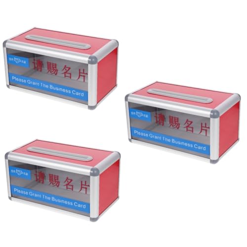 Operitacx 3 Stück Visitenkartenhalter mit Schloss Aluminium Visitenkartenbox für Büro und Veranstaltungen Transparente Kartenaufbewahrung Design für Sichere Aufbewahrung von Geschäftskarten Operitacx 3 Stück Visitenkartenhalter mit Schloss Aluminium Visitenkartenbox für Büro und Veranstaltungen Transparente Kartenaufbewahrung Design für Sichere Aufbewahrung von Geschäftskarten von Operitacx