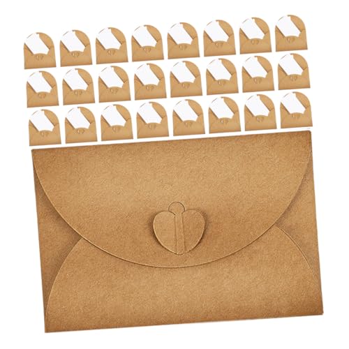 Operitacx 30 Sätze Vintage Mini Kraftpapier Umschläge mit Herzverschluss und Weißen Blankokarten DIY Freundlich Robuste Mini Briefumschläge für Hochzeit Geburtstag Einladung Dankeskarten Operitacx 30 Sätze Vintage Mini Kraftpapier Umschläge mit Herzverschluss und Weißen Blankokarten DIY Freundlich Robuste Mini Briefumschläge für Hochzeit Geburtstag Einladung Dankeskarten von Operitacx