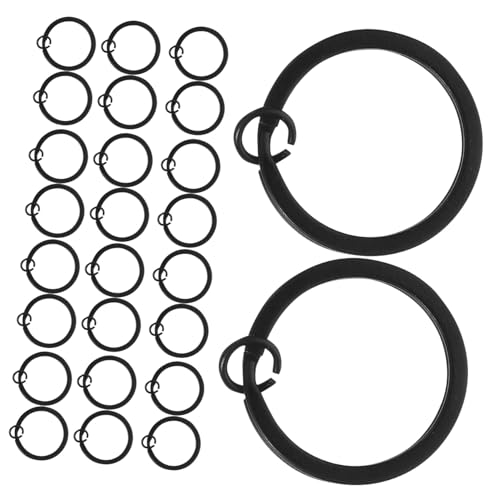 Operitacx 30 Stück Flache Metallschlüsselringe mit Sprühlack Robuste Flache Schlüsselanhänger für Büro Schlüssel Auto Zuhause DIY Schmuckherstellung Praktische Aufbewahrung Leicht Tragbar von Operitacx