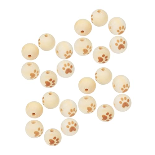 Operitacx 30 Stück Fußabdruck Holzperlen Runde Holzperlen für Diy Schmuck Basteln Dekoration Große für Einfache Handhabung für Armbänder Operitacx 30 Stück Fußabdruck Holzperlen Runde Holzperlen für Diy Schmuck Basteln Dekoration Große für Einfache Handhabung für Armbänder von Operitacx