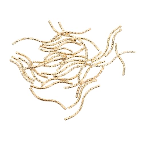 Operitacx 30 Stück Gebogene Nudelperlen: Goldene Messingrohr-abstandshalterperlen Zur Schmuckherstellung, Diy-handwerk, Halskette, Armband, Telefon, Schlüsselband Operitacx 30 Stück Gebogene Nudelperlen: Goldene Messingrohr-abstandshalterperlen Zur Schmuckherstellung, Diy-handwerk, Halskette, Armband, Telefon, Schlüsselband von Operitacx
