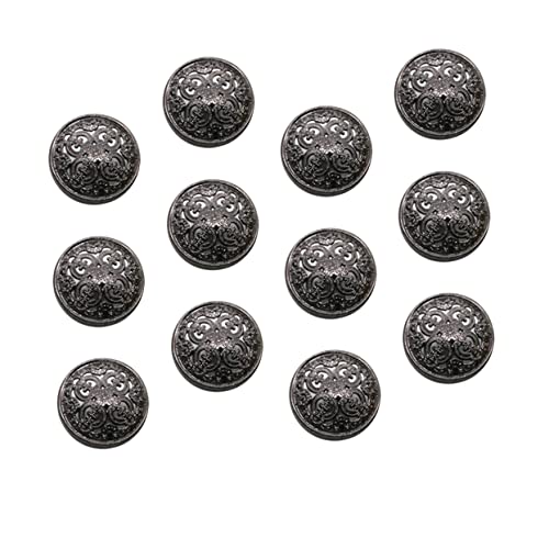 Operitacx 30 Stück Metallknöpfe mit Hohlem Design Langlebige Diy Knöpfe für Mäntel Jacken Pullover Knöpfe für Kleidung Schwarz für Handarbeiten und Dekoration von Operitacx