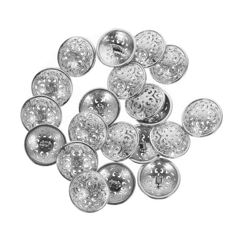 Operitacx 30 Stück Silberne Nähknöpfe mit Blumenmotiv Dekorative Metallknöpfe für Jacken Mäntel Kleider und Diy Bastelprojekte Operitacx 30 Stück Silberne Nähknöpfe mit Blumenmotiv Dekorative Metallknöpfe für Jacken Mäntel Kleider und Diy Bastelprojekte von Operitacx