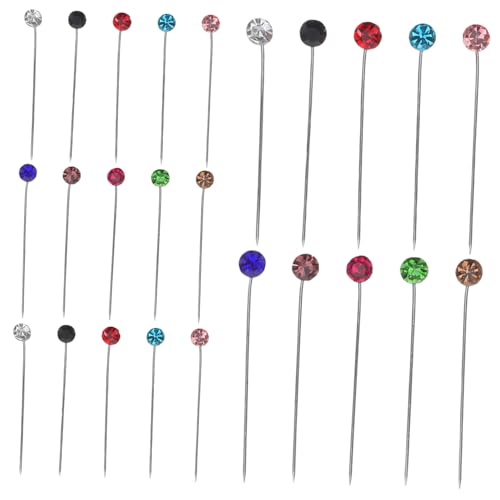 Operitacx 30 Stück Teiliges Muslim Brooch aus Robustem Eisen mit Zirkonbesatz Sichere Anstecknadeln mit Stoppern zum Festen Befestigen von Hijab Kopftüchern und DIY Schmuck für Alltag und von Operitacx
