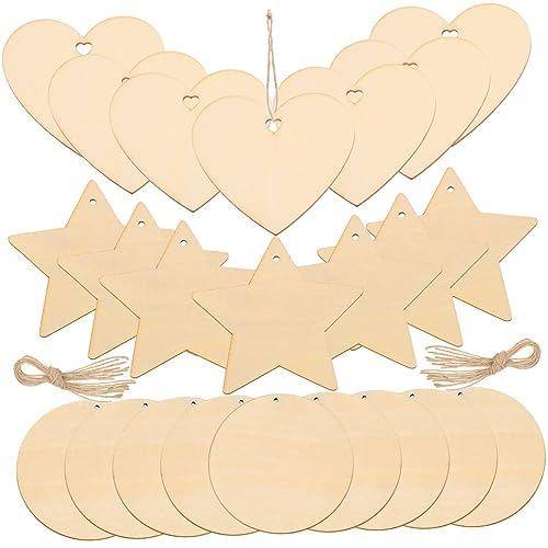 Operitacx 30 Stück Teiliges Natürliche Holzscheiben mit und Herz Ungefertigte Runde Holzanhänger zum Basteln Bemalbare DIY Holzplatten für Hochzeit Dekoration und Kunstprojekte Operitacx 30 Stück Teiliges Natürliche Holzscheiben mit und Herz Ungefertigte Runde Holzanhänger zum Basteln Bemalbare DIY Holzplatten für Hochzeit Dekoration und Kunstprojekte von Operitacx